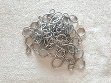 SET 50 Ganci ad ESSE chiusi in ferro zincato per tendaggi