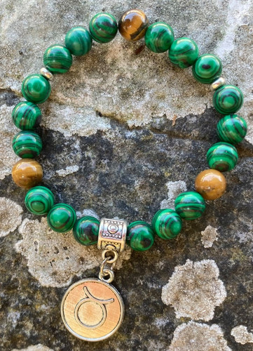 Braccialetto pietre malachite - braccialetto,
