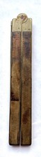 Old Vintage Brass And Wooden Folding Measuring Scale