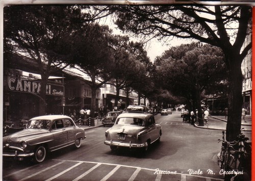 Cartolina riccione b - riccione, b/n