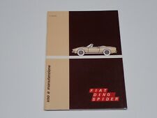 FIAT DINO SPIDER 2.4 USO E MANUTENZIONE 1971 RARO CON ALLEGATO