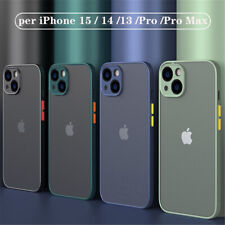 Custodia cover per iPhone 15 / 14 /13 /Pro /ProMax Bumper Opaco Copre fotocamera