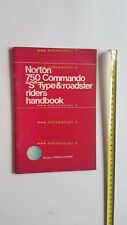 Norton 750 Commando S-Roadster 1970 manuale uso originale INGLESE owner's manual
