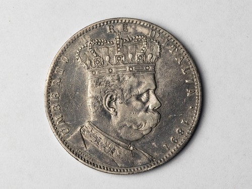 Lire 1891 umberto regno - 1891, i