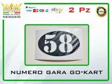 adesivo NUMERO GARA nero 3d