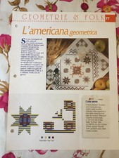 Schema punto croce Ricamo Geometrie e folk Tovaglietta americana geometrica