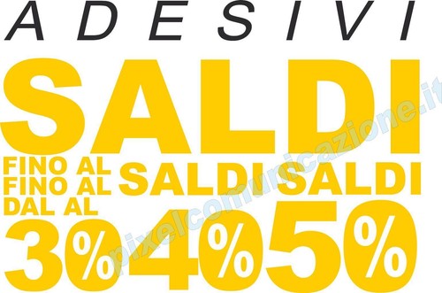 Adesivi scritte saldi - scritte,