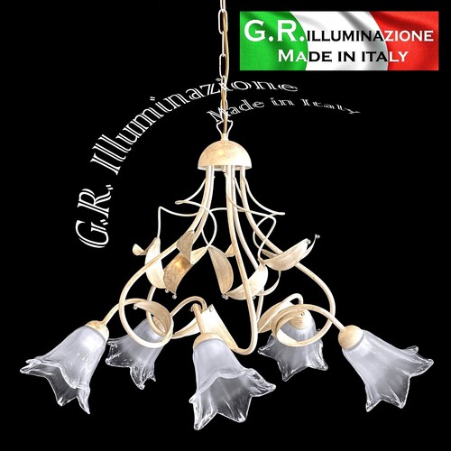 Lampadario ferro battuto 5 - in,