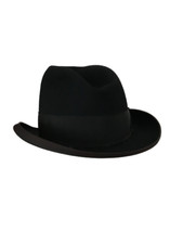 DOBBS CAPPELLO NERO PURO FELTRO FIFTH AVENUE NEW YORK STETSON FEDORA VINTAGE