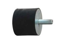 ARRESTO FINE CORSA PARACOLPI ANTIVIBRAZIONE IN GOMMA FILETTO IN FERRO ZNC MM.30