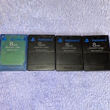 4 Playstation 2 Memory Cards