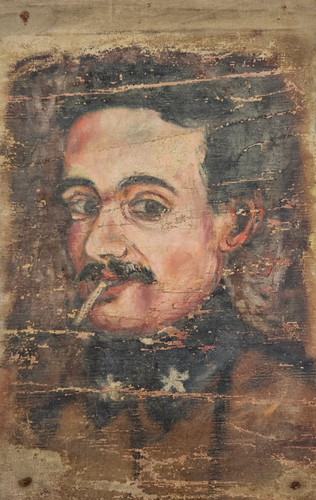 Antico dipinto olio - antico, su