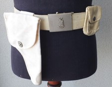Cinturone fondina M51 e porta manette in canapa originale P.S. anni 70/80