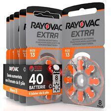40 Batterie PILE RAYOVAC Extra 13 per Apparecchi Acustici PROTESI udito PR48