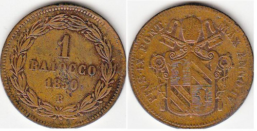 Baiocco 1850 anno - 1, stato