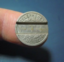 GETTONE TOKEN TELEPHONE PUBLIC P.T.T. FRANCIA FRANCAISE 1937 - TELEFONO PUBBLICO