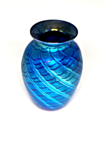 Vaso lustro blu con - vaso,