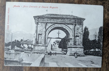 cartolina antica Aosta Arco onorario cesare Augusto Animata FP inizio 900