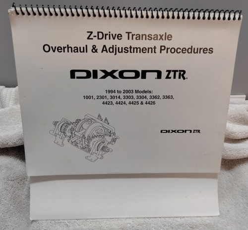 Dixon drive ztr procedure - z,
