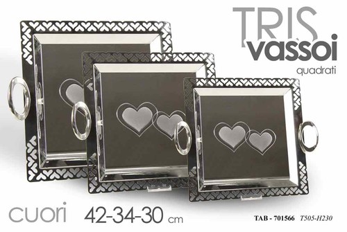 Tris vassoi buffet portata