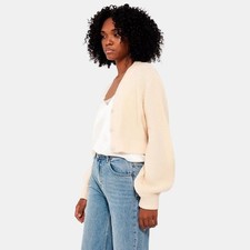 Q2 cardigan donna panna beige