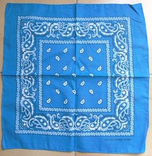 Bandana foulard bleu roi - foulard,
