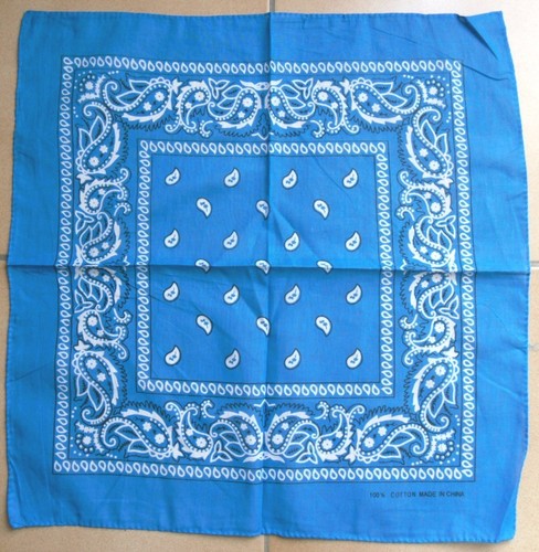 Bandana foulard bleu roi - ,