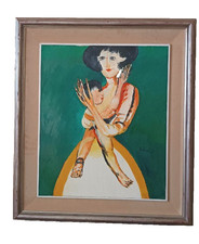 REMO BRINDISI -OLIO SU TELA -MATERNITA ROMA 1918 - LIDO DI SPINA 1996 -60 X50 CM