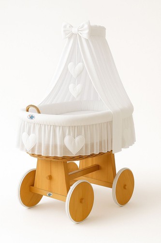 Culla vimini amelia con - vimini,