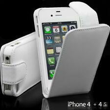 ? Apple IPHONE 4 4S 4G Flip Custodia Protettiva Cover Originale Bianco