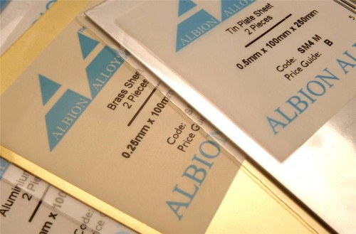 Albion alloys ottone - alloys, foglio