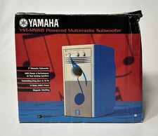 Vintage NOS Yamaha YST-MSW8 subwoofer multimediale alimentato 15W 40Hz NUOVO