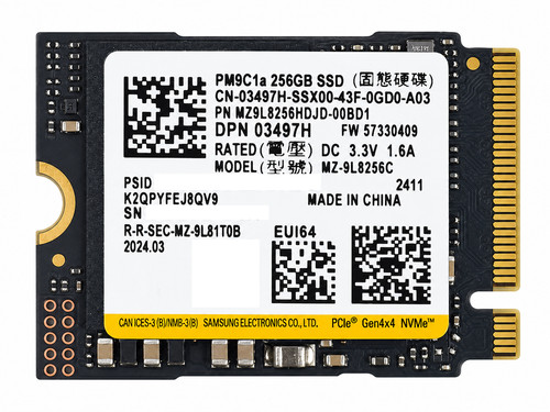 Samsung pm9c1a 256gb nvme ssd - samsung,