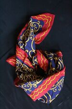 Foulard Dior in seta - Rosso/Blu/Oro (anni '90) - Mai usato
