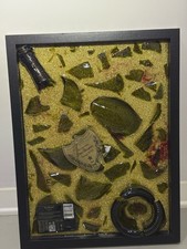 Quadro in resina con bottiglia