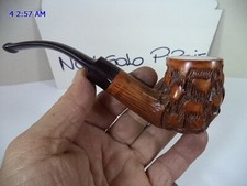 pipa steven old briar  by gasparini pipe in radica & meerschaum    nuova 6