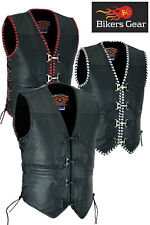 Gilet Da Moto In Pelle Di