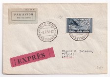 1934 - 2 L. POSTA AEREA ESPRESSO ISOLATO PER TRIPOLI BELLA
