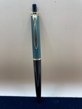 Penna Pelikan 455 made in Germany ballpoint pen vintage verde rigata nota bene