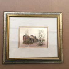 Opera Quadro E. Ardigò Torchio a Mano Foglia Argento Grafic Art Melegnano milano
