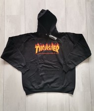 Thrasher flame hood. Black