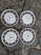 4 CERCHI da 14" MERCEDES ANNI '70 W123-124 240D 200D.. COMPLETO DI COPPA
