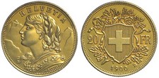 SVIZZERA - MARENGO 20 FRANCHI