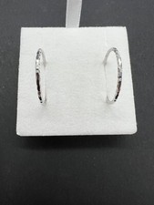 Orecchini CERCHIO in ORO bianco 18kt 750°°° EFFETTO MARTELLATO diametro 2,3cm