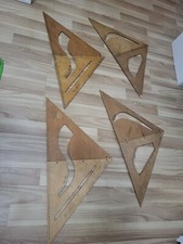 Squadra rapportatore perazzolo legno anni 60 le grand chic modernariato vintage