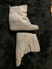 STIVALETTI ALDO SCARPONCINI TACCO INTERNO 37 GRIGI COMODISSI PLATFORM TRONCHETTO