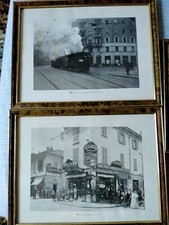 lotto 3 quadretti Stampe vintage Milano con cornice Darsena Tram via Ripamonti