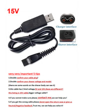 Nuovo caricatore USB 15 V alimentatore cavo di ricarica adattatore per rasoio Philips Trimmer