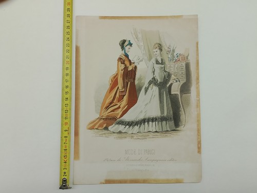 Stampa antica moda 1870 - antica,