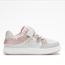Lelli Kelly Sneakers Bambina Frangetta Mix Con Luci e Cuoricino - BIAG (Bianco/A